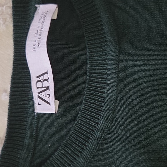 Zara Deep Green Sleeveless Crop Top - Picture 3 of 5